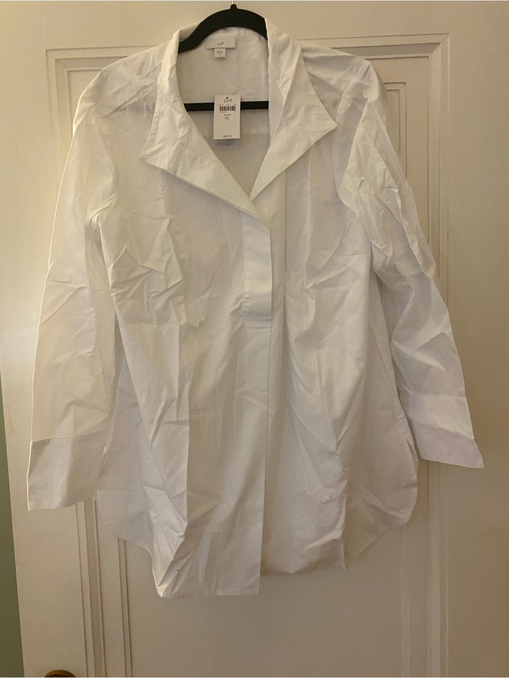 NWT j Jill white v neck blouse- size extra large